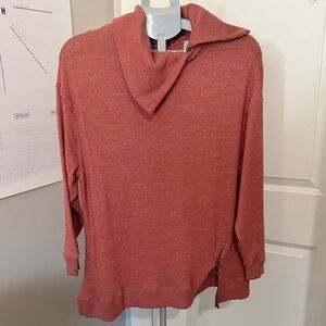 Democracy Women's Cowl Neck Sweater - Brick Red
